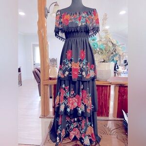 Gorgeous Colors Tiered Dress